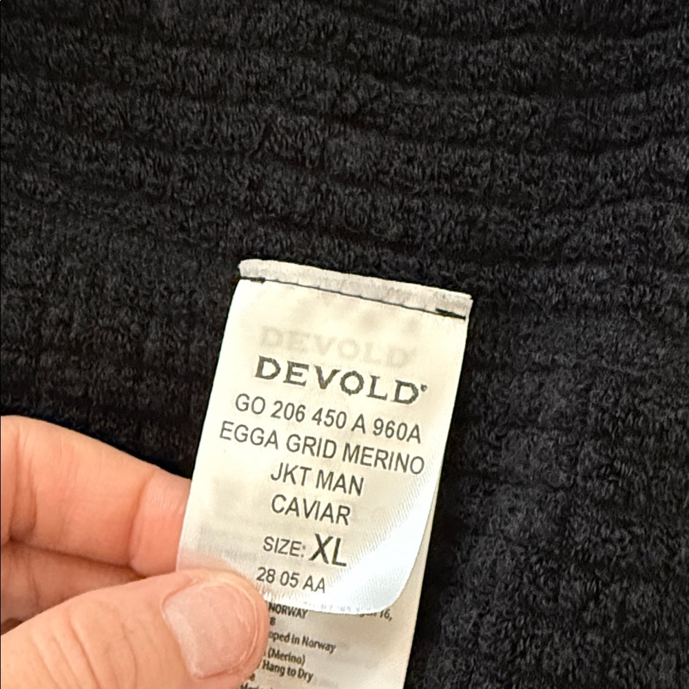 Devold Norway Caviar Merino Jacket Men's Black Full-Zip Sweater XL Tall - Picture 4 of 4